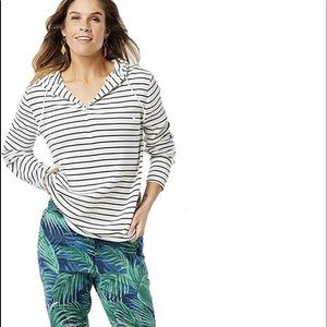 Carve Designs Delia Hoodie, Color: Foam Stripe, Size: XL, new with tags,